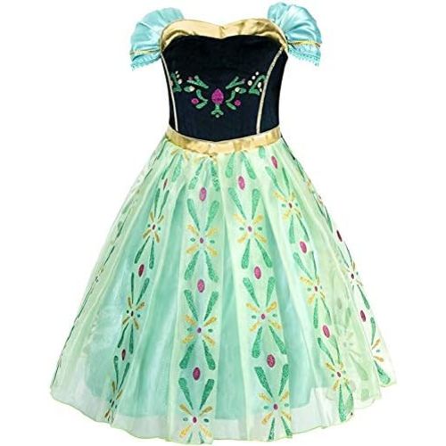Green Girls Cosplay Dance Dress Princess Costume