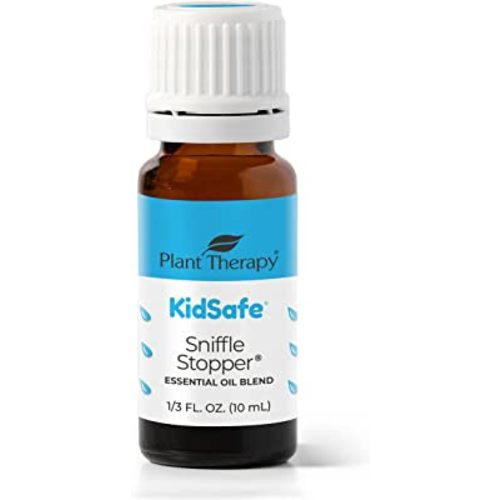 Plant Therapy KidSafe Sniffle Stopper Essential Oil Blend 10 mL (1/3 oz) Respiratory Support Blend 100% Pure, Undiluted, Natural Aromatherapy, Therapeutic Grade