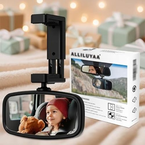 360° Baby Car Mirror, Shatterproof Rear-Facing Seat View