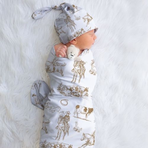 Neutral Western Swaddle  Cowboy  Cowgirl  Headband  - Etsy