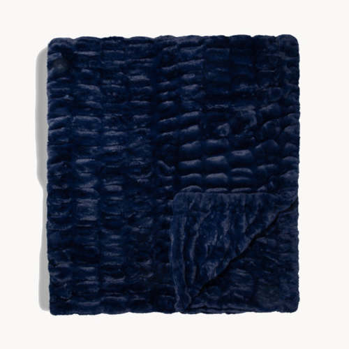 Navy Blue Throw Blanket | Lola Blankets