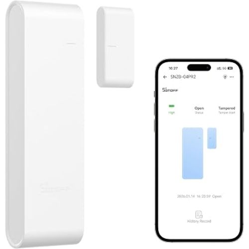 SONOFF SenseGuard DW Gen2 SNZB-04PR2 Zigbee Door Contact Sensor, 1-Pack
