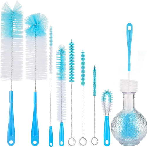 Bottle Brushes,8 Pcs Multi-Purpose Baby Bottle Cleaning Brushes,Water Bottle Cleaner Set for Baby Bottles,Tubes,Straws