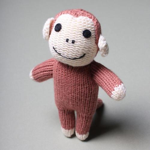 Shop Organic Monkey Rattle Baby Toy | Estella