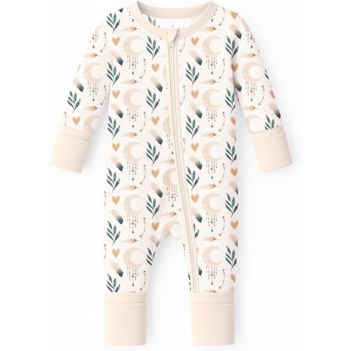 ITSY BITSY BOUTIQUE Viscose Bamboo Baby Pajamas - Boys and Girls Footie Sleeper Convertible 2-Way Zipper Sleeper