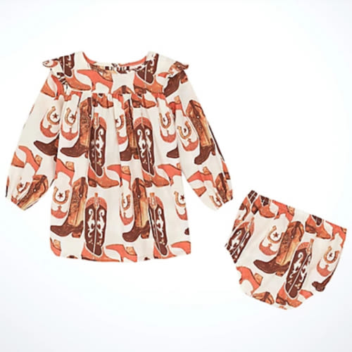 Little Girl's Western Print Trapeze Dress | GIRLS | Wrangler®