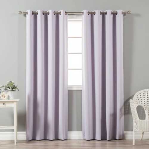 Best Home Fashion 84-in Lilac Blackout Grommet Curtain Panel Pair GROM-84-LILAC at Lowes.com