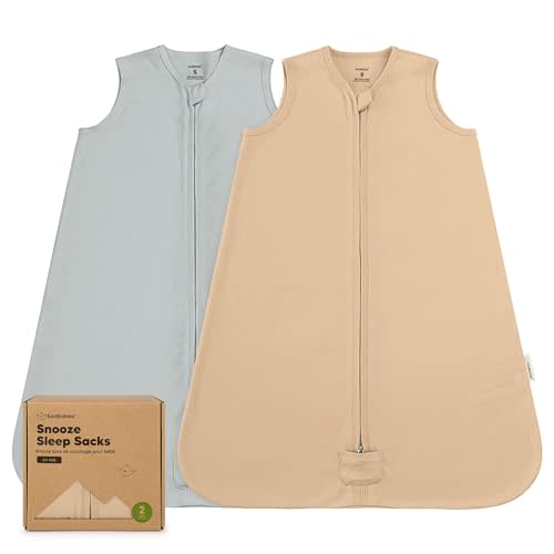 2-Pack Baby Sleep Sacks, Zipper Wearable Blanket - 0.5TOG Organic Cotton, Lightweight,Soft Cozy Infant Sleeping Sack 3-6 months,Easy to Wear Small Newborn Transition Swaddles Sleepsacks(Toasty, S)