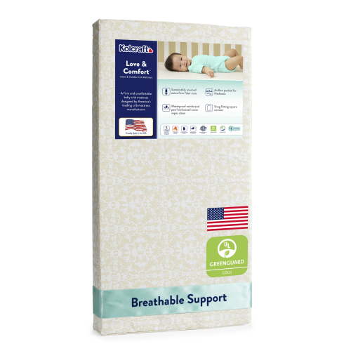 Kolcraft Love & Comfort Sustainable Fiber Crib & Toddler Foam Mattress
