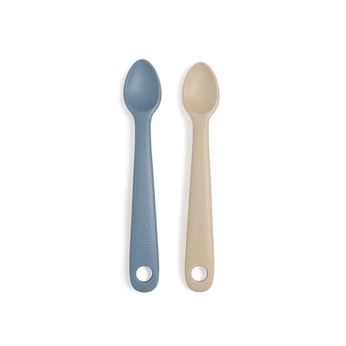 Smack Fun - Silicone Baby Feeding Spoons | 2 Pack (Tradewinds/Shifting Sand)