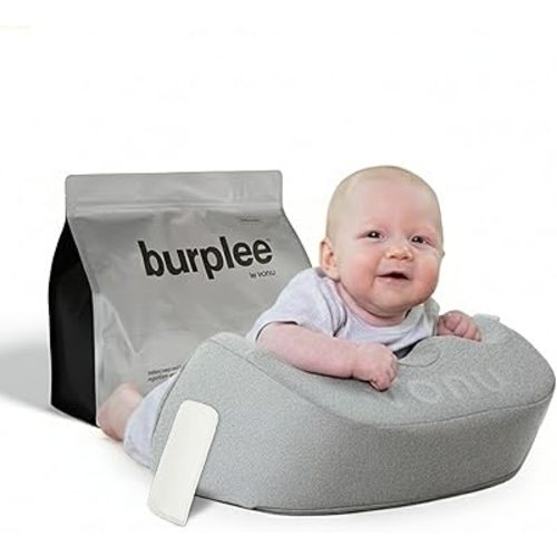 Vonu Burplee Pro 4-in-1 Baby Support Cushion - Tummy Development, Gas Release Assistance & Easy Burping with Burp Booster, Washable Cover