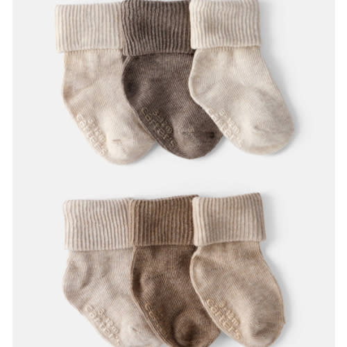 Baby 6-Pack Ankle Socks - Brown | Carter's
