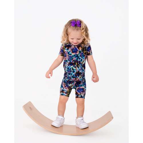 Front Opening Ready Set Romper® Shortie in Electric Garden