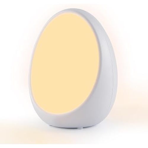 G Keni Egg Light for Kids Nursery, Rechargeable Baby Night Light with No Flashing Blue Indicator, 1800mAh Battery, Battery-Saving Bypass Power, Touch Control, RGB Light, Timer & Memory