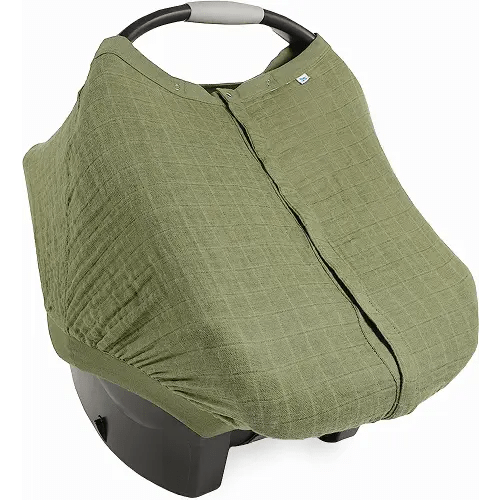 Little Unicorn Breathable Car Seat Canopy | Magnetic Closure Cover & Universal Fit | Protection & Privacy for Baby (Fern)