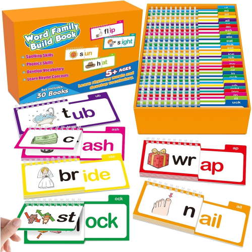 30 Read and Rhyme Flip Books Word Family Build Book Word Family Flip Books Reading Flip Book ABC Vocabulary Flash Cards