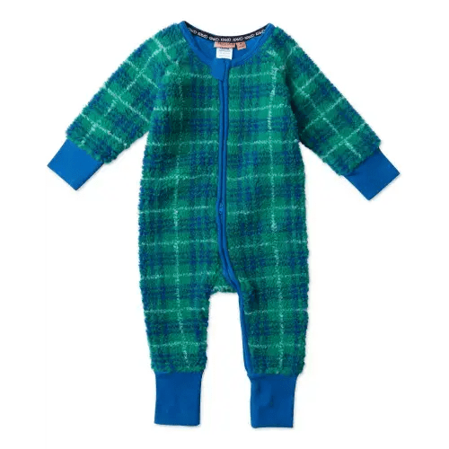 Wilderness Tartan Sherpa Long Sleeve Zip Romper