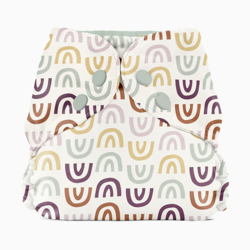 Esembly Recycled Diaper Cover (Outer) + Swim Diaper - Rainbow, Size 1 (7-17 Lbs)