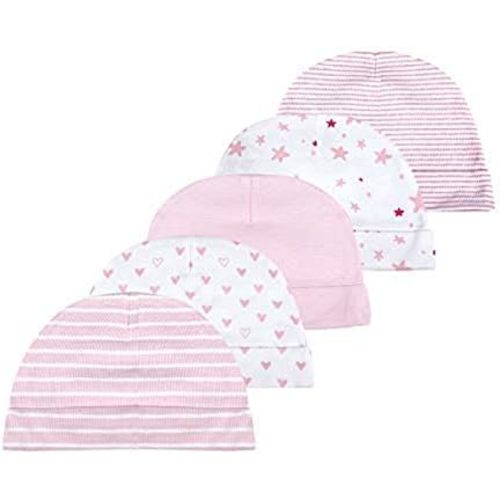 Newborn Baby Soft Cotton Organic Cap and Mitten Set Sunny Hats for Hospital Baby Boy and Girl(0-6 Months)