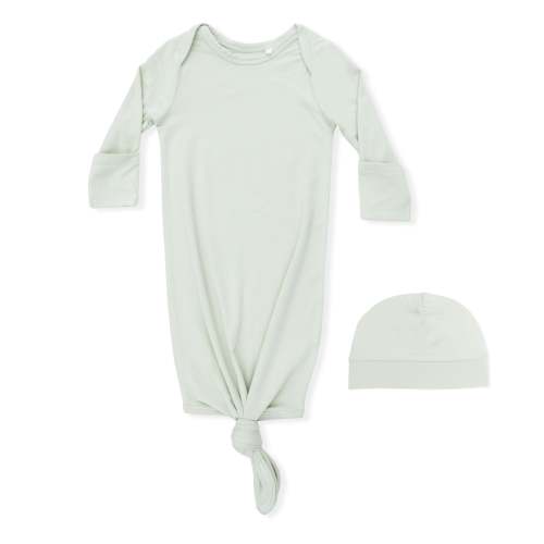 Solid Bok Choy - Knotted Gown and Beanie Hat