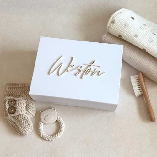 Baby keepsake box personalized baby memory box custom baby shower gift for newborn baby boy keepsake gift idea for baby boy nursery decor