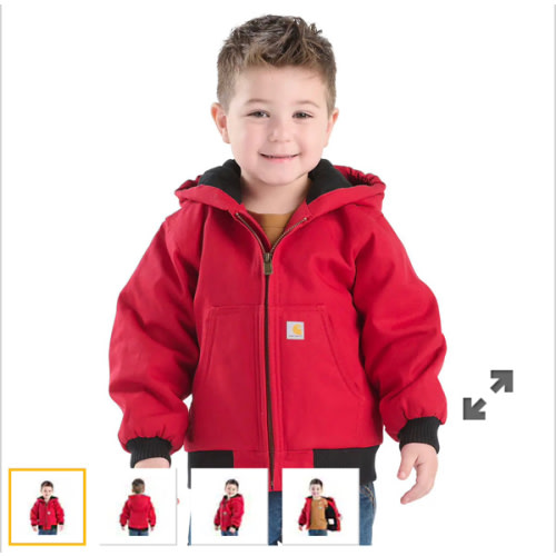 Boys' Canvas Insulated Hooded Active Jac (Baby/Toddler) | Winter Gear | Carhartt
