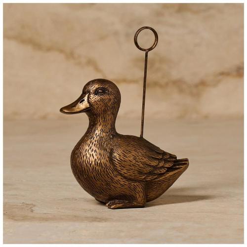 Kinkeeping Gold Duck Photo & Place Card Holder