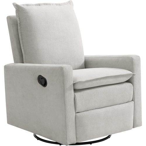 Oxford Baby Uptown Upholstered Swivel Glider & Recliner Nursery Chair, Sand