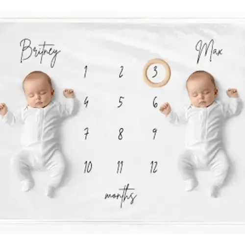 twin milestone baby mat - Google Search