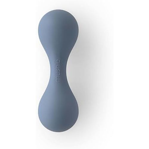 mushie Silicone Baby Shaker Rattle Toy | Ages 3+ Months (Tradewinds)