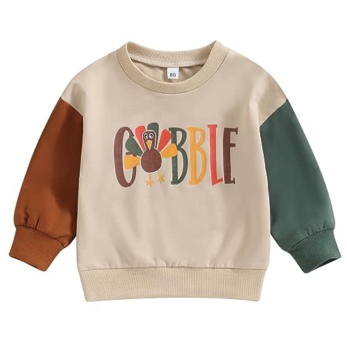 Toddler Baby Girl Boy Halloween Sweatshirt Long Sleeve Pumpkin Shirt Crewneck Sweater Retro Top Fall Outfit