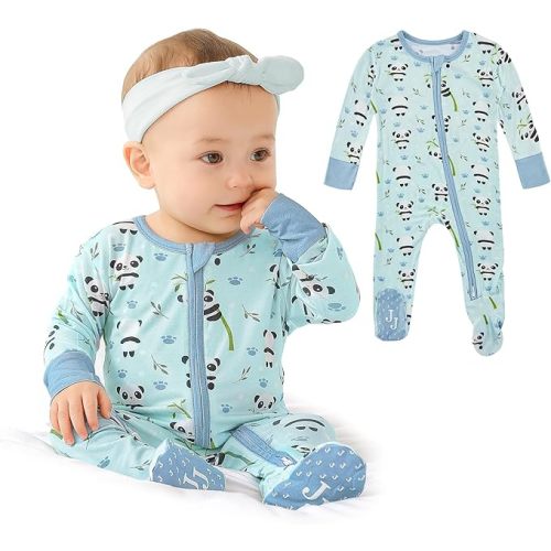 Zippered Viscose from Bamboo One-Piece Baby Clothes Footie Sleepers Rompers 0-36 Months