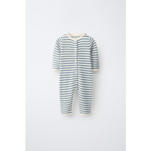 Striped Knit Jumpsuit