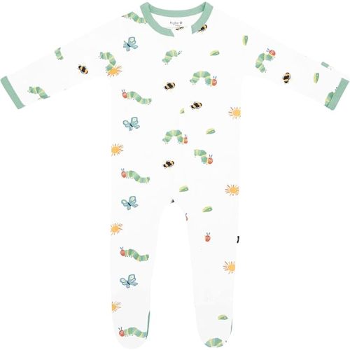 KYTE BABY Unisex Zipper Closure Footies, Rayon Made From Bamboo, 0-24 Months
