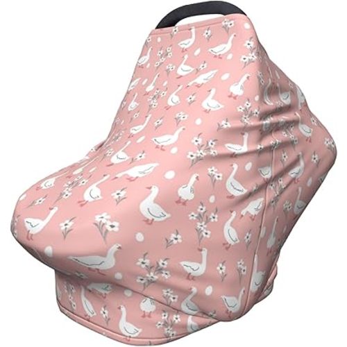 Goose Cute Baby Car Seat Canopy Cover Baby Stuff, Nursing Breastfeeding Covers Infant Carseat Cover for Boys and Girls Newborn Shower Gifts