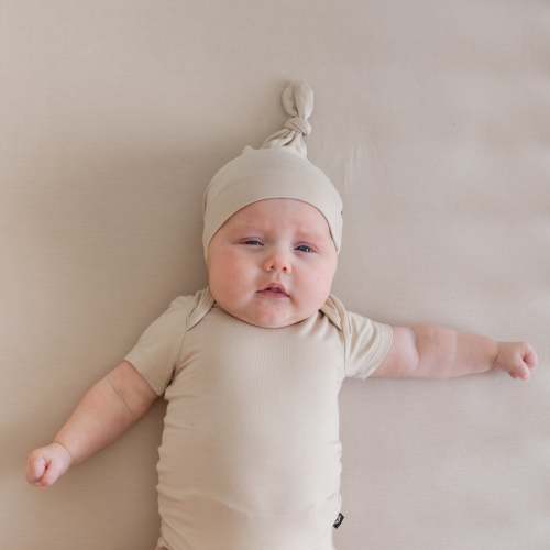 Knotted Cap in Bisque