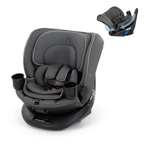Maxi-Cosi Andi 360 Rotating All-in-One Baby Convertible Car Seat, Rear-Facing, Forward Facing Car Seat, Infant Toddler Booster, Easy Rotation, Tension System, Harness Adjust, Escargot