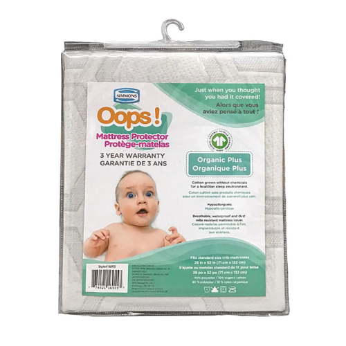 Simmons OOPS Organic Baby Crib Mattress Protector - Walmart.ca