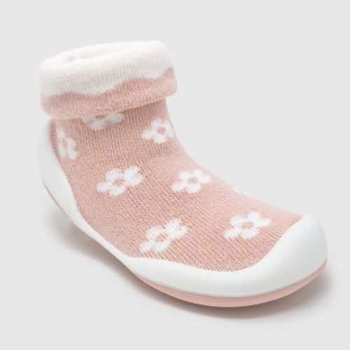 Komuello Toddler Shoes - Daisies Mauve Size 12-18m