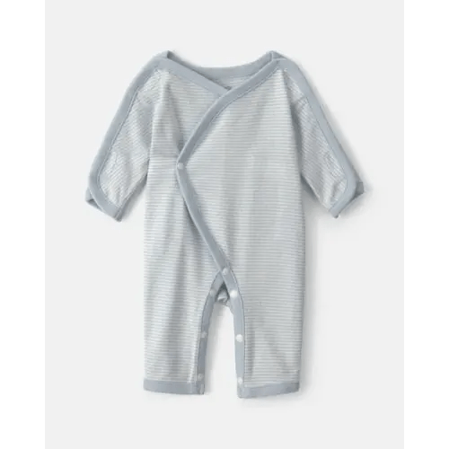 Baby Boy Striped 100% Cotton Sleep & Play Pajama - Blue | Carter's