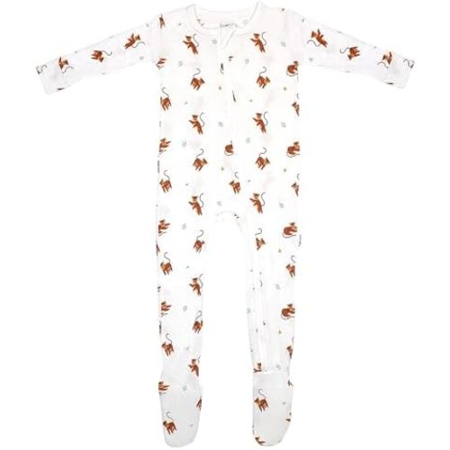 Soft Baby Bamboo Viscose Footie Pajamas - Tiger