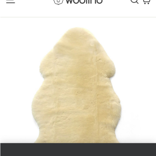 Sheepskin Rug for Babies, 100% Natural, Shorn Lambskin Wool, 2 x 3 Feet, Flax