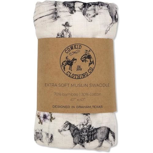 Cowkid Muslin Swaddle (Western Serenity)