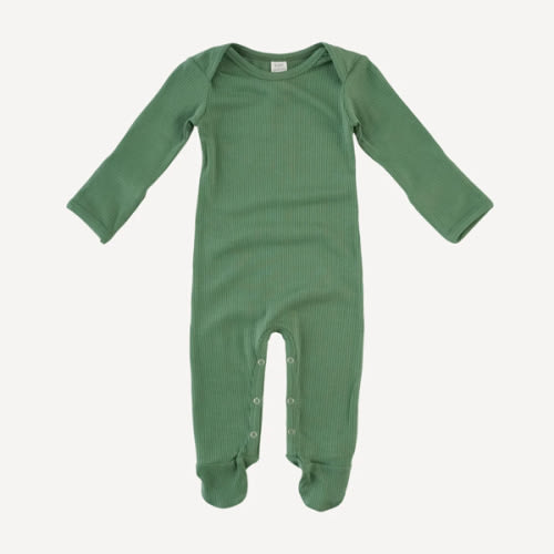 long sleeve lap neck footie | elm | modal skinny rib – kate quinn