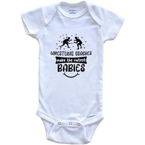 Wrestling Coaches Make The Cutest Babies Funny Wrestling Coach One Piece Baby Bodysuit