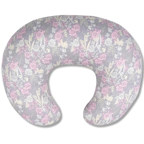 x-vesolje Nursing Pillow, Breastfeeding Pillow with Removable Cover, Ergonomic Breast Feeding Pillow, Baby Feeding Support Pillow for Mom Easier Breastfeeding- Original Size/Dusky Floral
