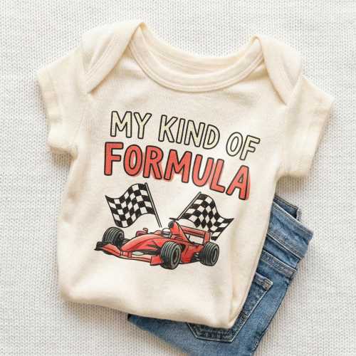 My Kind Of Formula Baby Onesie - Funny Race Car Bodysuit for Baby