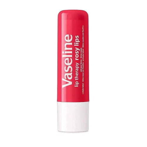 Vaseline Lip Balm Therapy Care Rosy, for Softer and Smother Lips, 0.16 oz 1 Stick