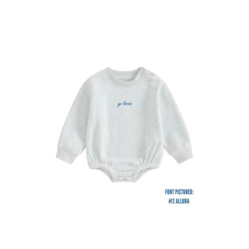 Custom Embroidered Football Baby Bubble Romper: NFL & College Team