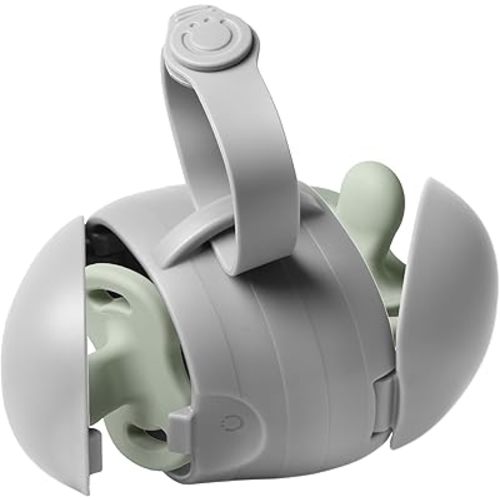 Ubbi On-The-Go Dual Pacifier Holder, Baby Pacifier Case with Strap, Keeps Pacifiers Clean and Separated, Travel Diaper Bag Accessory for Newborns, Gray